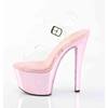 Pleaser - SKY308CHRS Ankle strap sandal - Transparent/Pink Product image